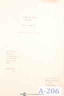 Aciera-Aciera Type F1, Broach Milling Machine, Parts Drawings Manual Year (1956)-Type F1-01